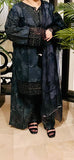 Midnight Black Embroidered 3-Piece Lawn Suit with Dupatta