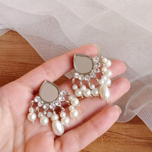 Luxury Pearl Tassel Earrings – Crystal Statement Drop Earrings for Women