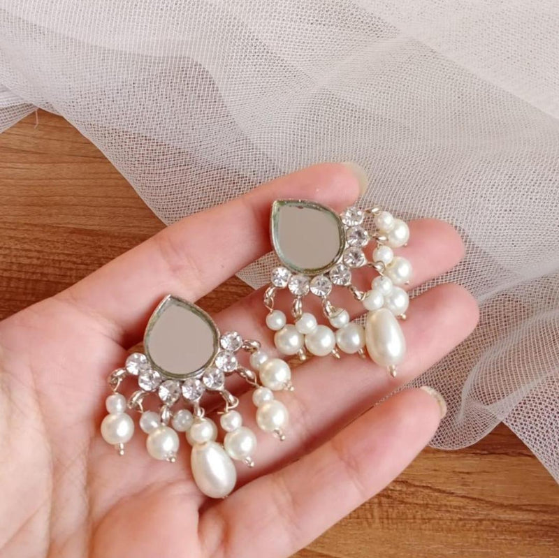 Luxury Pearl Tassel Earrings – Crystal Statement Drop Earrings for Women
