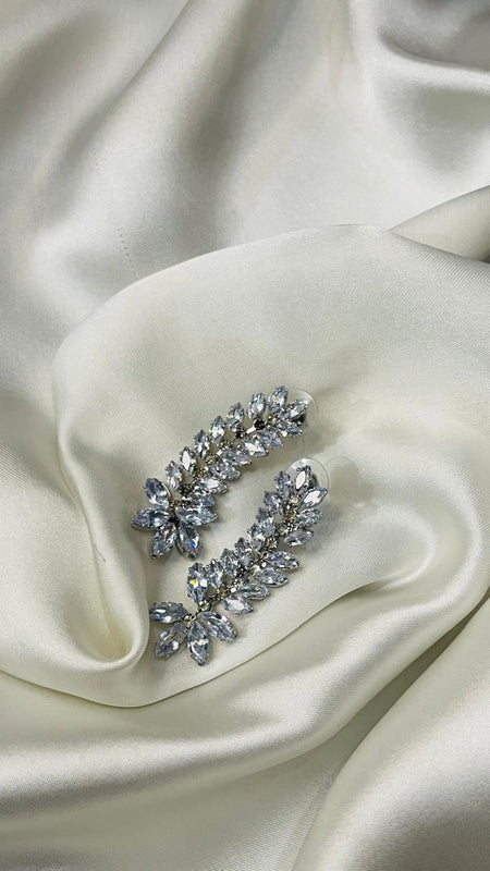 Crystal Bloom Vine Earrings