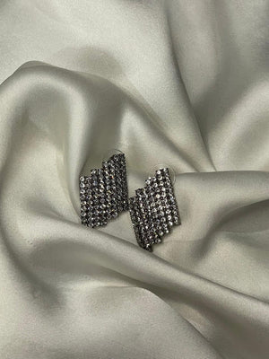 Midnight Glam Crystal Cascade Earrings