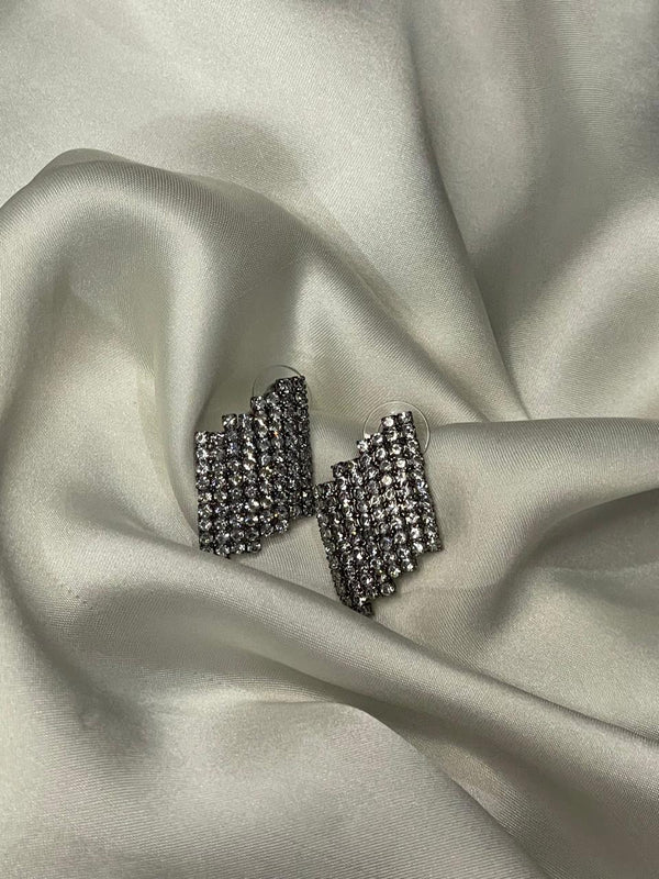 Midnight Glam Crystal Cascade Earrings